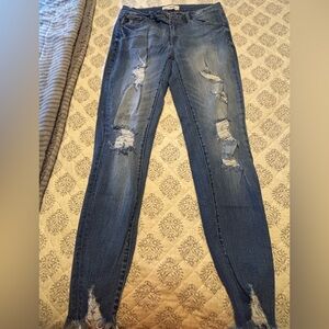 KanCan Ripped Blue Skinny Jeans